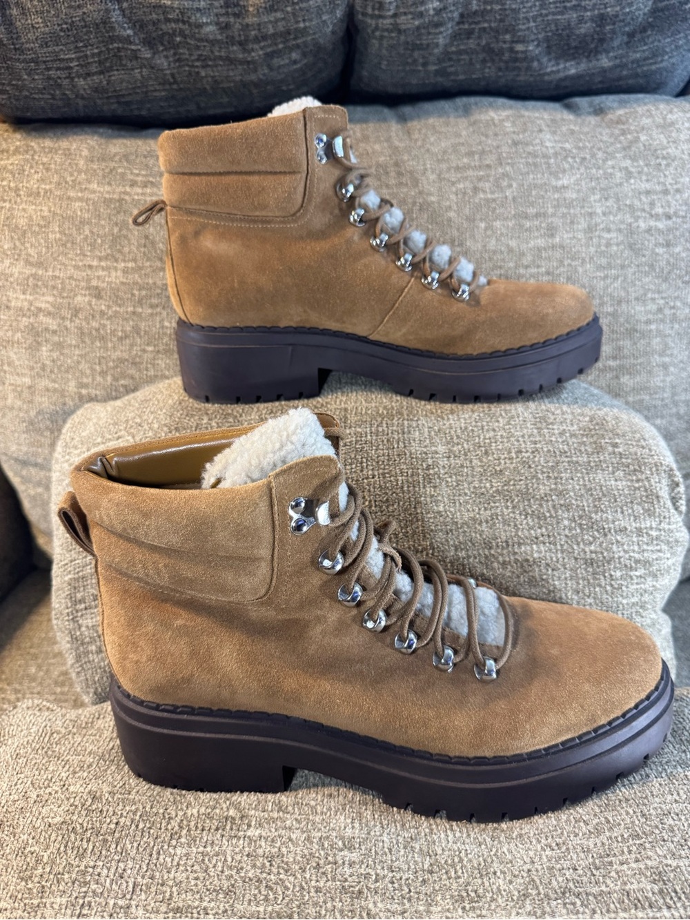 Marc Fisher LTD Nairy Suede Hiking Boots Size 11M